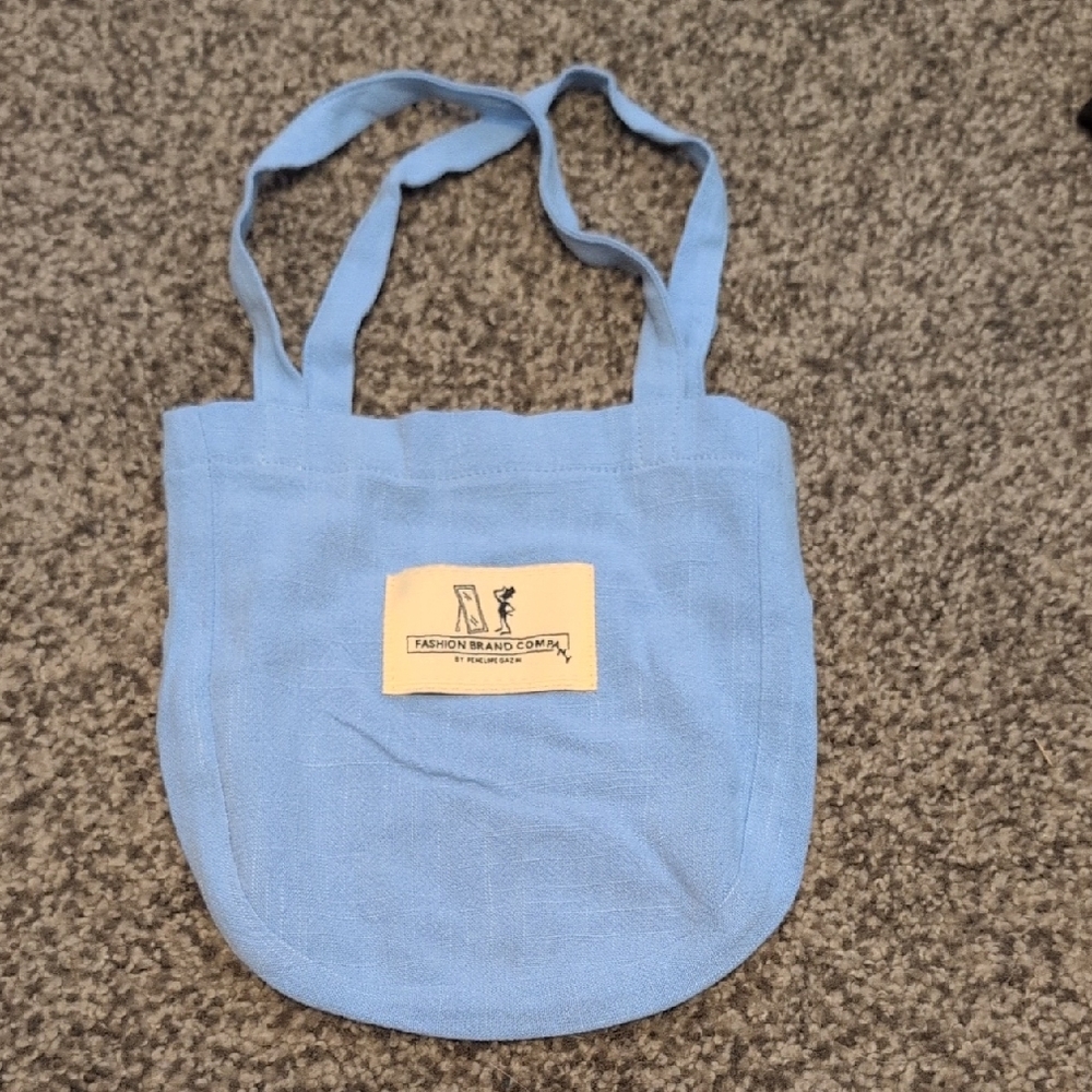 Small Fashion Brand Company Linen Bag Light Blue